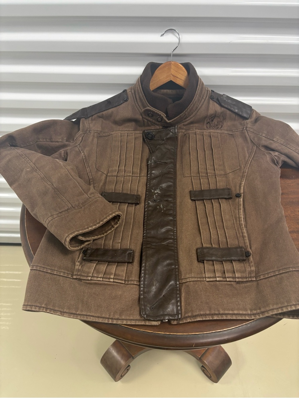 Alienware Brown Military Field Jacket with Dark Trim